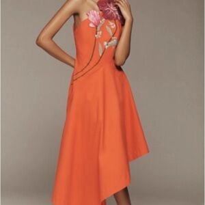 Anthropologie Beaded Flower Dress